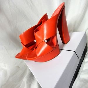 Orange Vero Cucio Heels